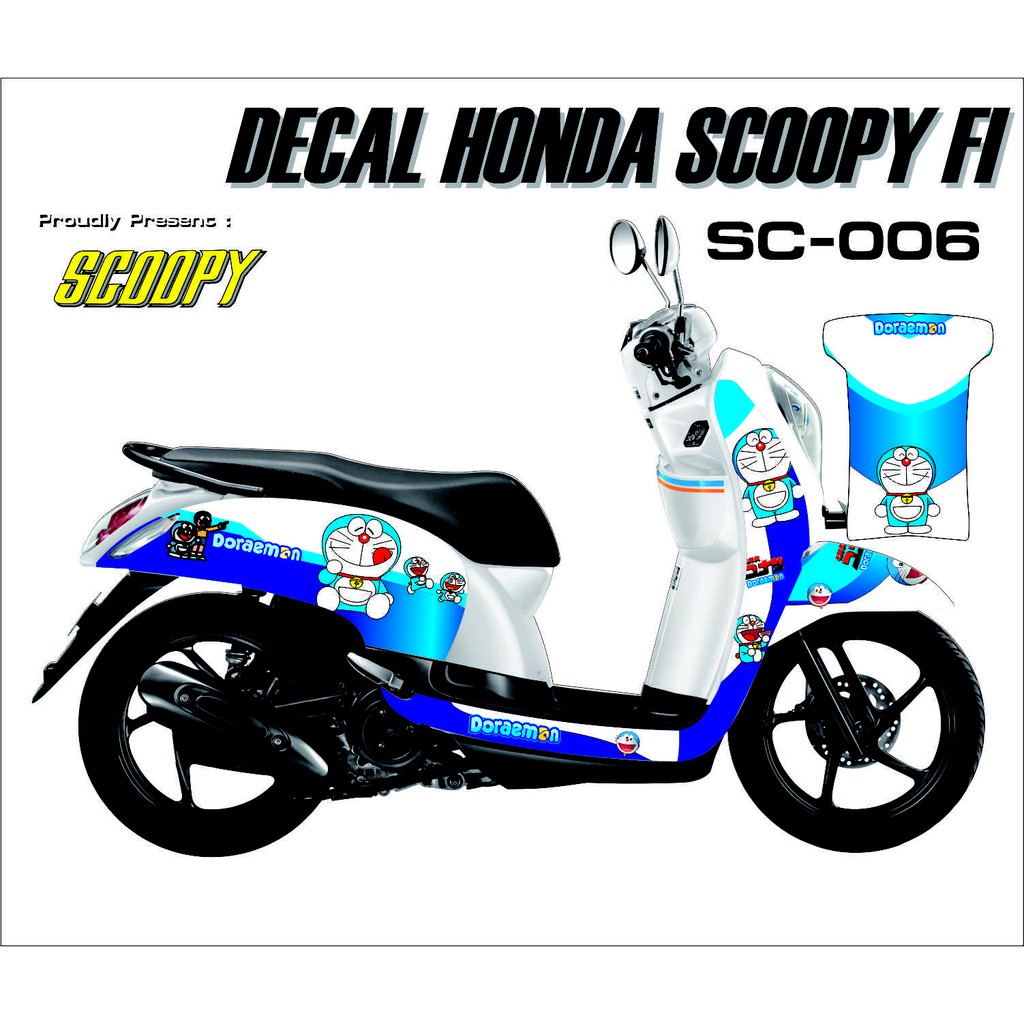 Sticker Decal Honda Scoopy Fi Full Body Doraemon Shopee Indonesia