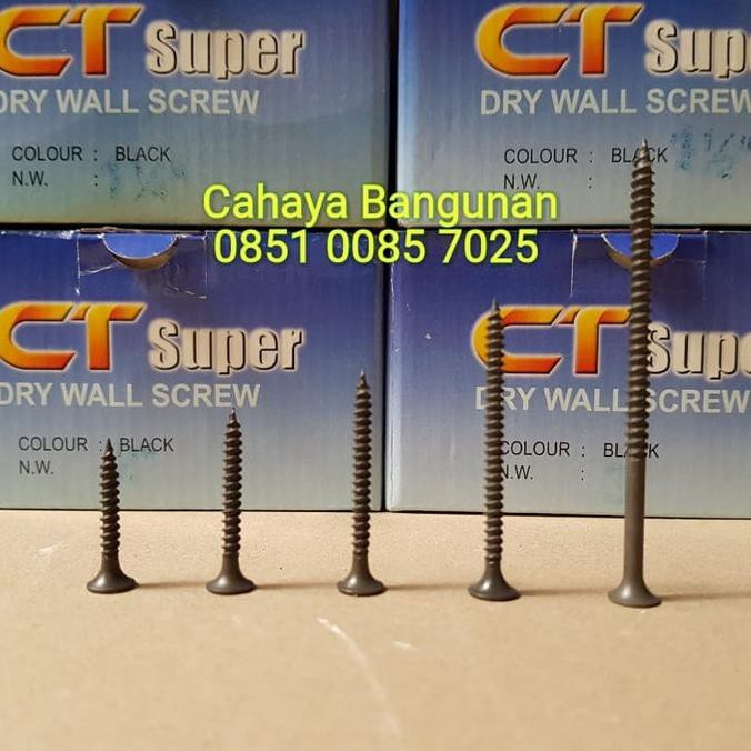 

[cod] Sekrup Gypsum Skrup Gipsum 6 x 1 11/4 11/2 2 3 Inch 4 5 7 Cm Hitam Dus [cod]