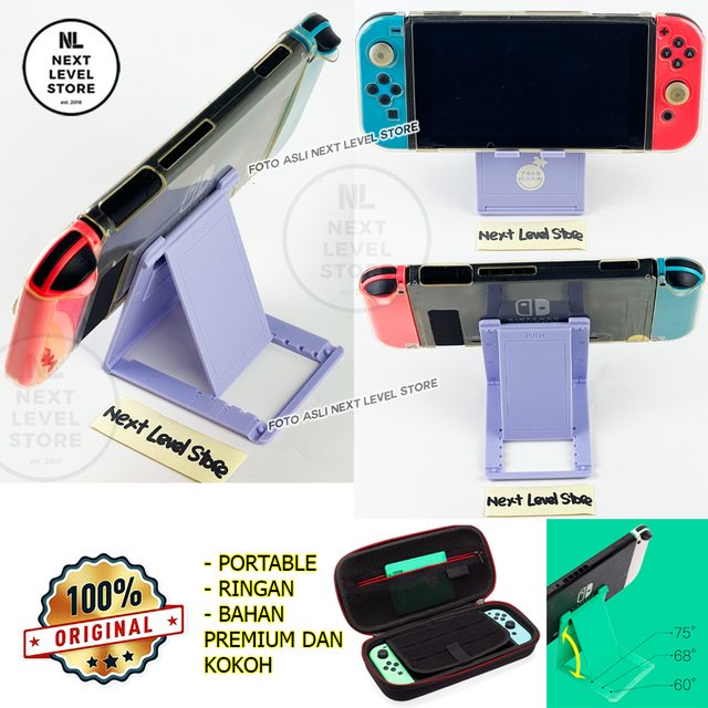 (PURPLE) Nintendo Switch UltraThin Folding Stand Standing Dock Akitomo