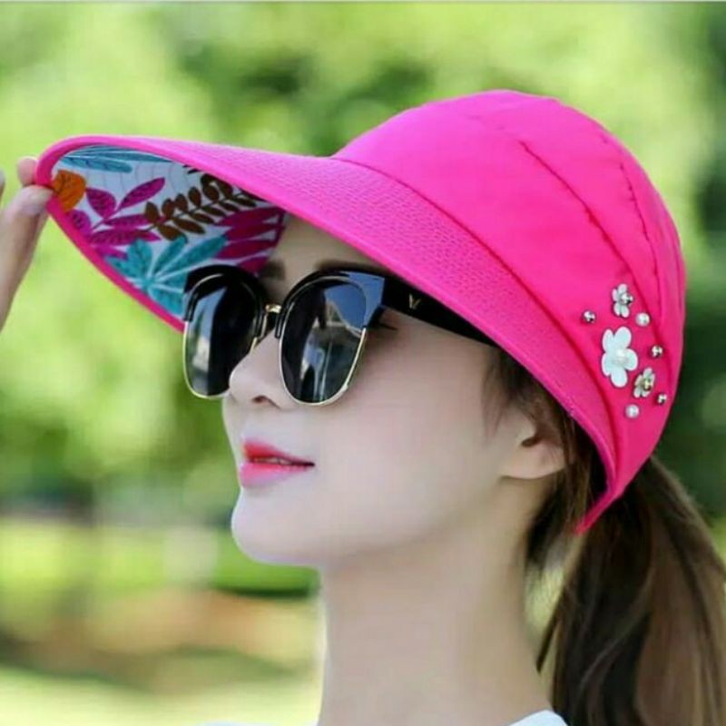 topi pantai wanita import/topi anti UV