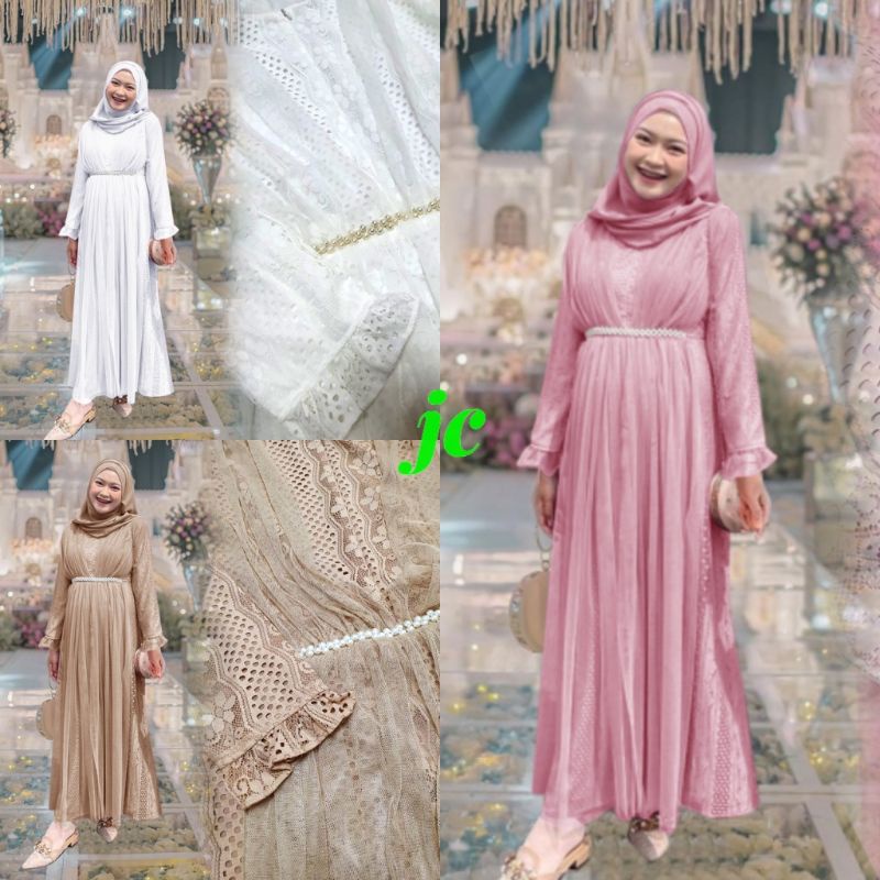 JCZR - Maxi Brukat Nabila / Maxi Wanita Muslim Terbaru / Maxi Wanita Elegant