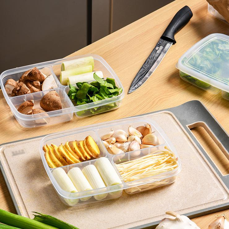 Food Storage Food Prep Kotak Makan 4 Sekat Lunch Box Bersekat Bento Food Storage - HW074