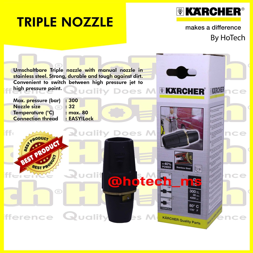 Multi-Jet Triple Nozzle | Karcher | Triple Nozzle For Pressure Washer