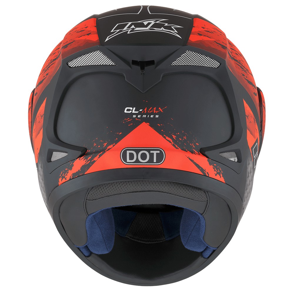 HELM INK CL MAX #7 - BLACK MATT/RED FLUO