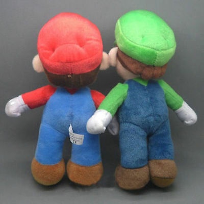 NEW Super Mario Bros. Mario and Luigi 9.8&quot; High Plush Toy Doll