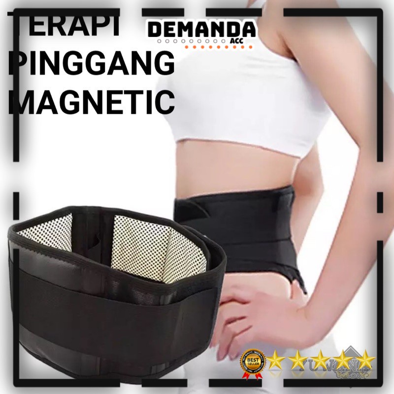 Sabuk Magnet Terapi Pinggang Therapy Tourmaline Belt Magnetic Self Heating