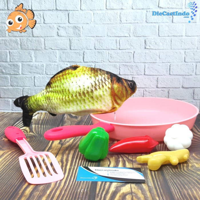 Mainan Ikan Gerak - Boneka Ikan Bergerak Kitchen Set - Ikan Mas Kuning