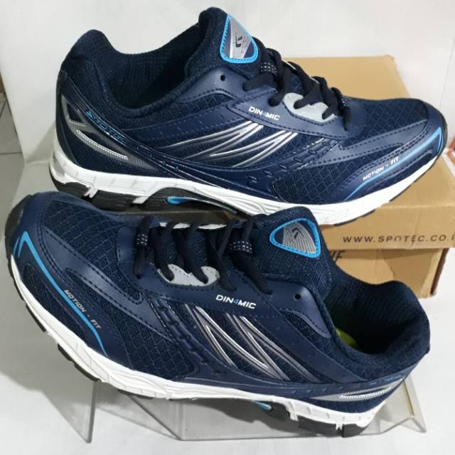 Sepatu running biru dongker SPOTEC dynamic original