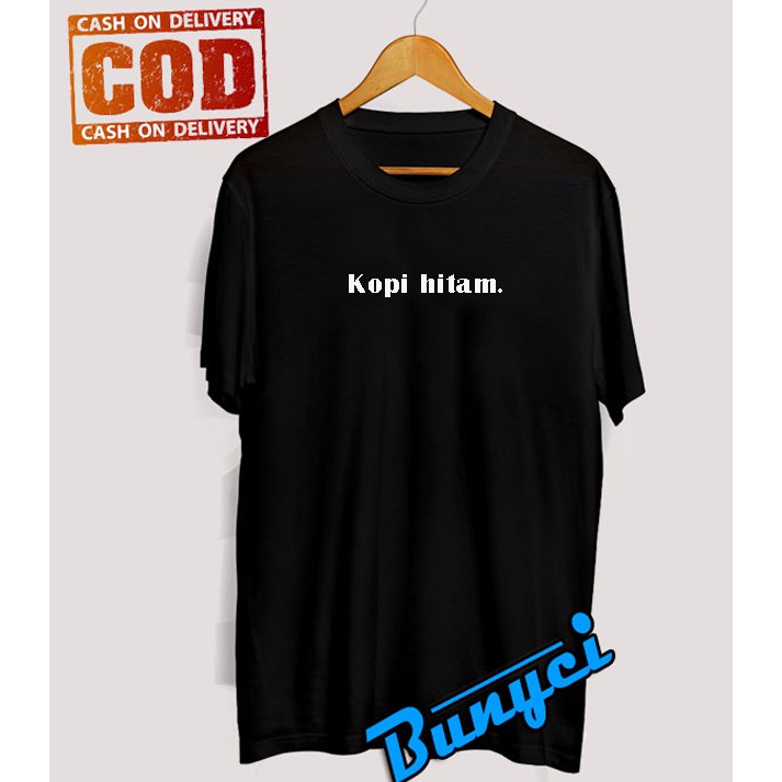 Tshirt Baju Kaos Distro Kopi Hitam / Kaos Distro Pria Wanita