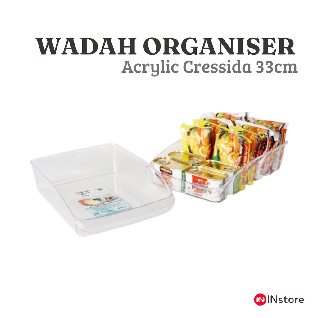 Wadah Organiser Acrylic Cressida Ukuran 33cm