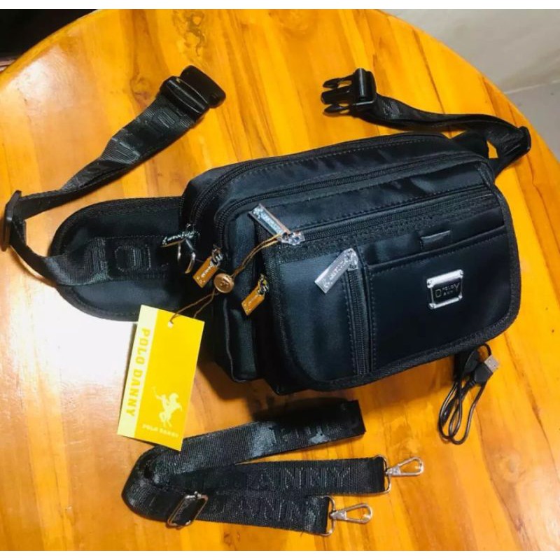 tas pinggang selempang original merek polo DANNY 2D