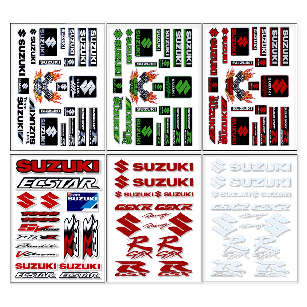 1pc Stiker Logo Suzuki Reflektif Untuk Dekorasi Motor / Mobil 2 Materical