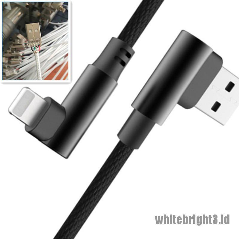 &lt; White3 &gt; Kabel Data / Charger Micro USB / Type C / IOS / Android 90 Derajat Model Kepang