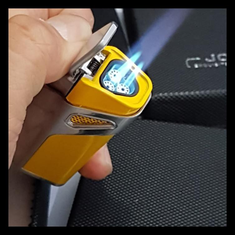 GRATIS  Promo Korek Api Cerutu Cigar Lighter JOBON ZB 981 Triple Jet Flame - Merah