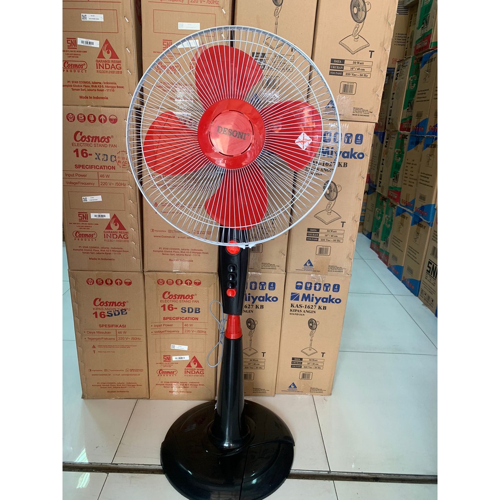 Kipas Angin Berdiri Desoni 16 inch 1668/1688 / Stand Fan Desoni 16 inch (Khusus Ojek Online)