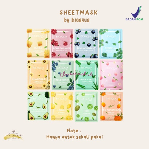 [1 PCS] Bioaqua Sheet Mask Brightening Hydrating Essence Masker Wajah dengan Kandungan Aloevera