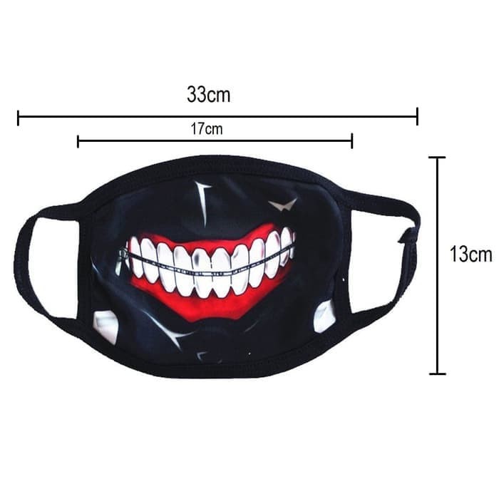 MKAP masker wajah anti debu motor kaneki ken tokyo ghoul dust mask