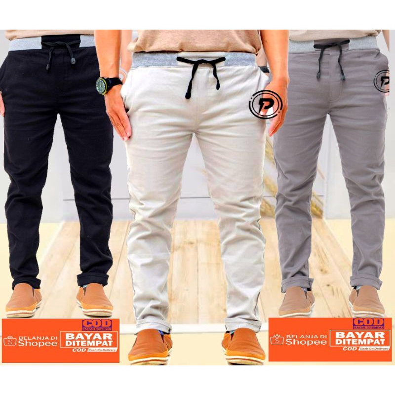 Celana CHINOS Chino Panjang DISTRO levis kerja pria laki laki cream hitam cardinal slimfit ORIGINAL