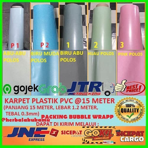 TIKAR-KARPET- JUAL KARPET PLASTIK PVC 1 ROLL (15 METER) UNTUK ALAS MEJA DAN LANTAI -KARPET-TIKAR.