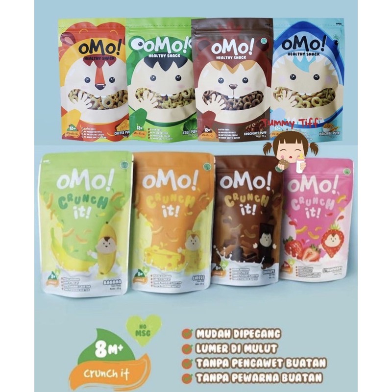 OMO Healthy Snack / OMO! Snack sehat / Omo crunchies / omo crunch it alami puff alamii puff snack bayi