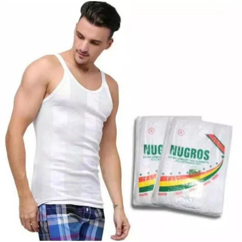 KAOS SINGLET PRIA Nugros/KAOS DALAM PRIA ,SIZE:M,L,XL,XXL