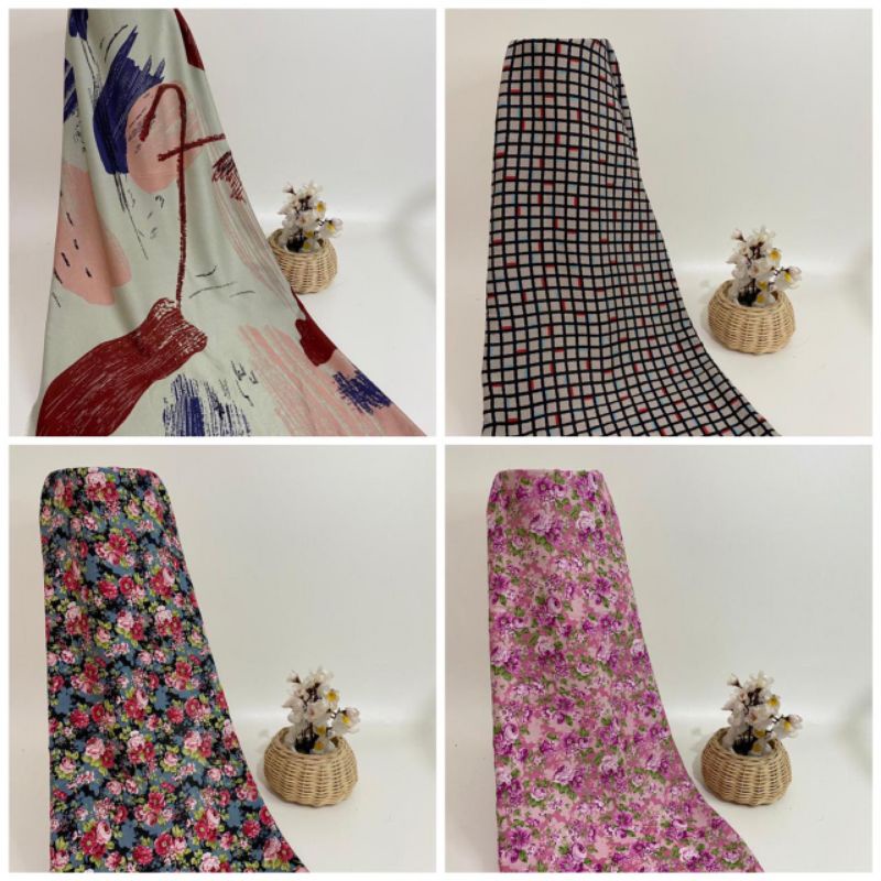 Kain Katun Rayon Viscose Import Premium