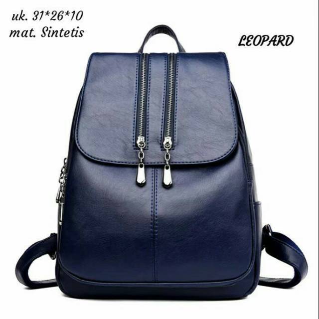 Tas Gandong Punggung Wanita Perempuan Sekolah Kerja Stylish Backpack Multifungsi Simple Elegan