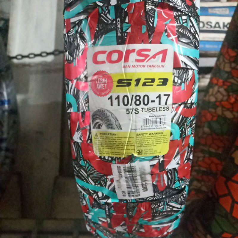 Ban Motor 17 Corsa 110/80-17 S 123 Tubeless