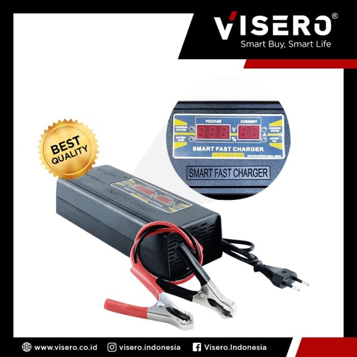 Battery Charger / Charger Aki 20A New LED Display Visero (VIO-1220B)