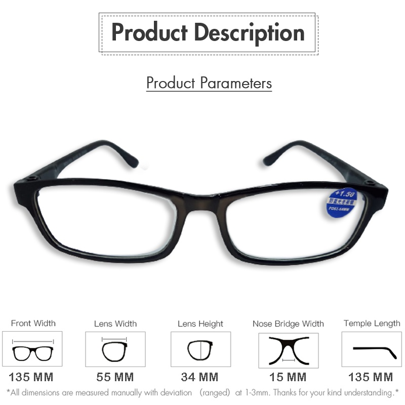 NEW SALE! Kacamata BACA PLUS (+) Kacamata anti radiasi Lensa Blueray uk +1.00 s/d +3.00 Kacamata Plus Wanita Pria Unisex Frame Kotak Hitam Kacamata Anti Sinar Biru Anti Radiasi Transparan impor Kacamata korea