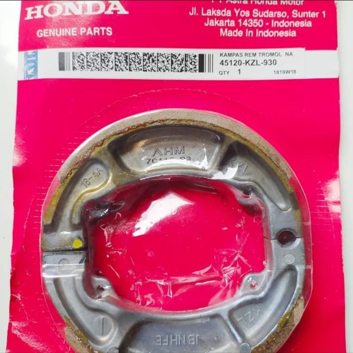 KAMPAS REM BELAKANG HONDA VARIO 125 FI VARIO 110 BEAT FI SPACY ORI HGP