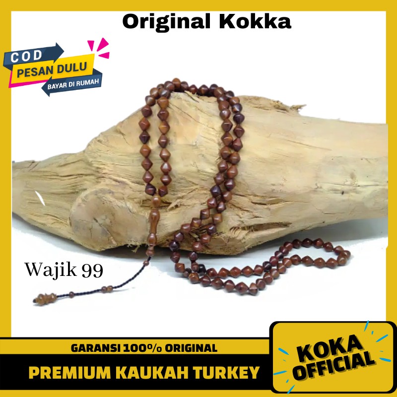 Tasbih Kaokah Kaukah Kokka Original 99 Butir Wajik 8 mm Tasbeh Kayu Koka Asli by Kokka Oficial