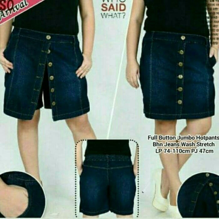 SB Collection Celana Pendek Sena Hotpants Rok Midi Jeans Casual Jumbo Wanita