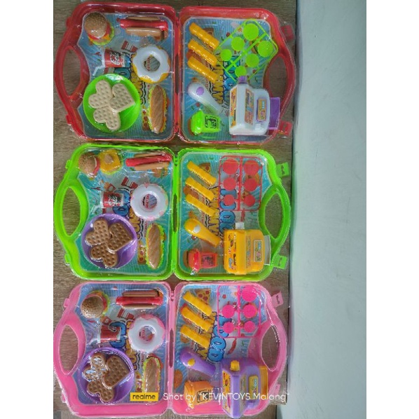 MS 20 MAINAN  KASIR MINI MAKANAN PLUS KOPER / mainan dessert suitcase mika food yummy