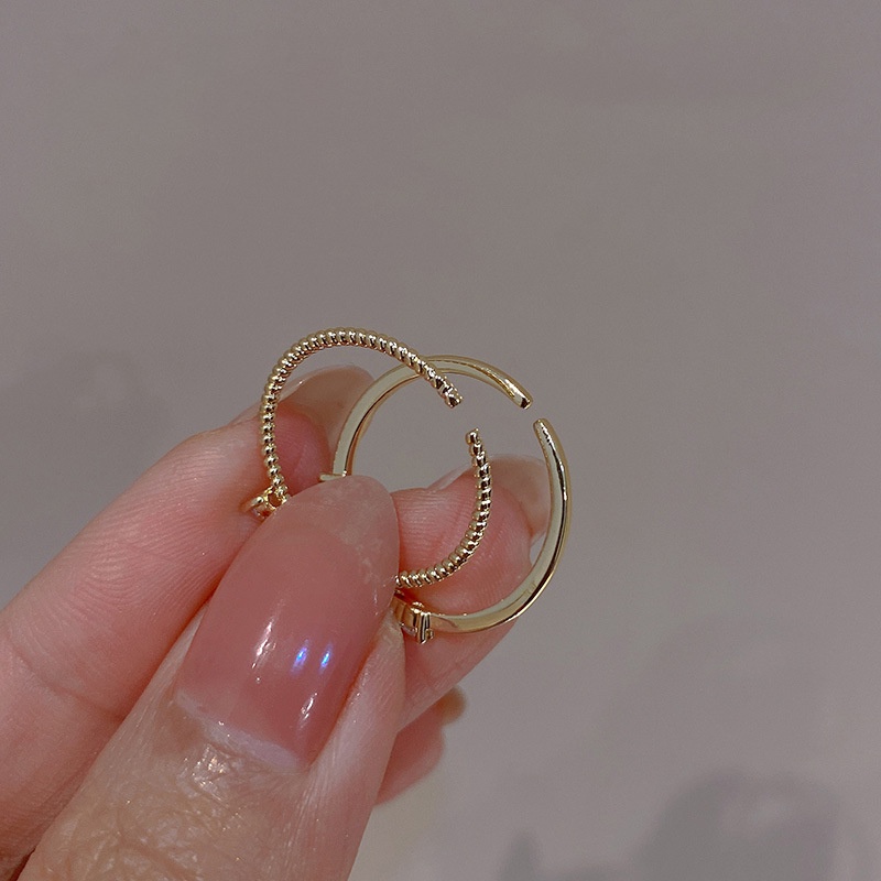 2pcs / Set Cincin Model Terbuka Desain Hati Aksen Zirkon Gaya Retro