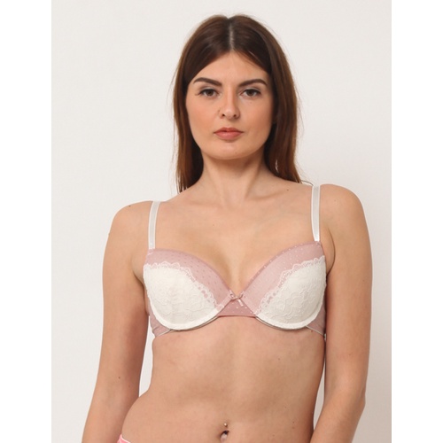 Bra Half Lace Pad Dot Old Grape