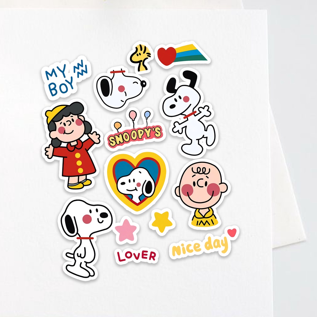 

Sticker Snoopy's Aesthetic Stiker Waterproof ( A 14pcs) ( B 12pcs )