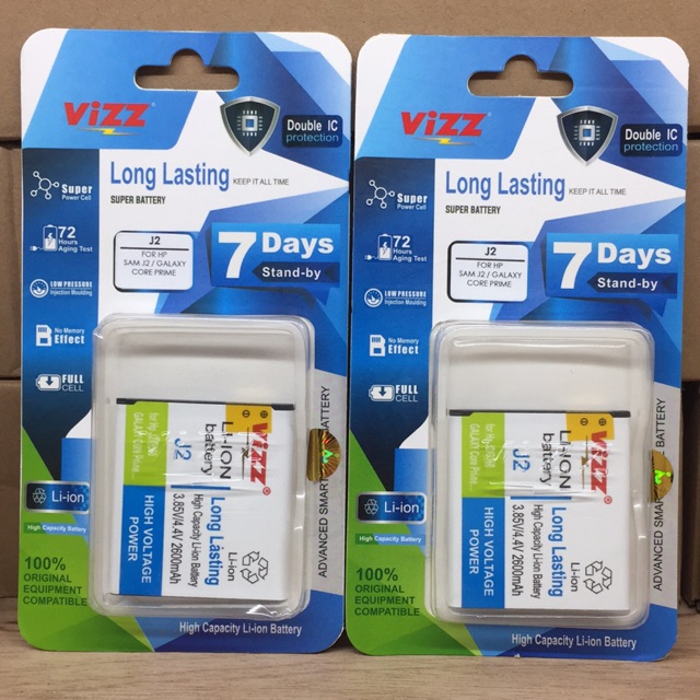 Baterai Vizz Samsung J2 / Baterai doubel power Samsung J2