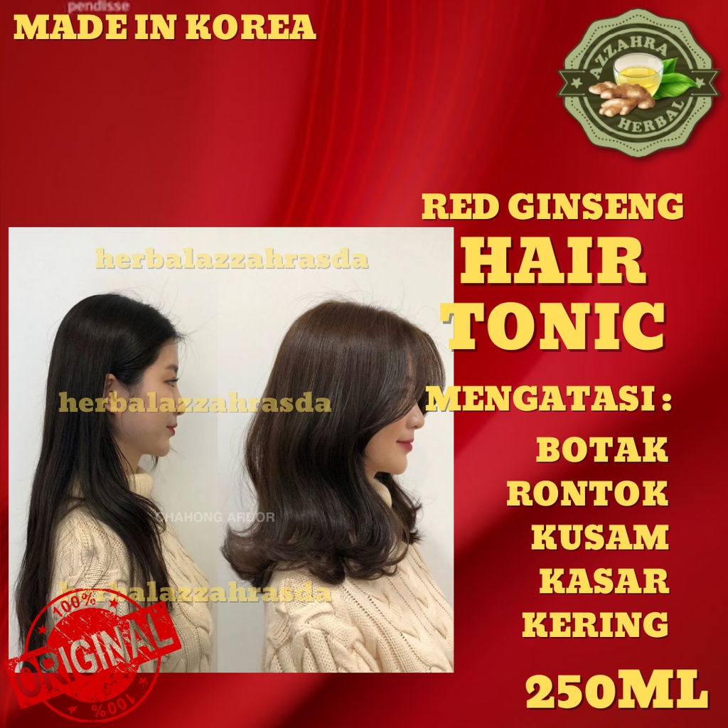 Red Ginseng Hair Tonic / Penumbuh Rambut Botak Pria Wanita dan Nutrisi Pencegah Kerontokan dari Bahan Natural