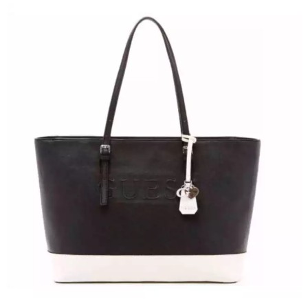 Guess Peak Woman Shoulder Bag - Black Multi - Tas Wanita Original