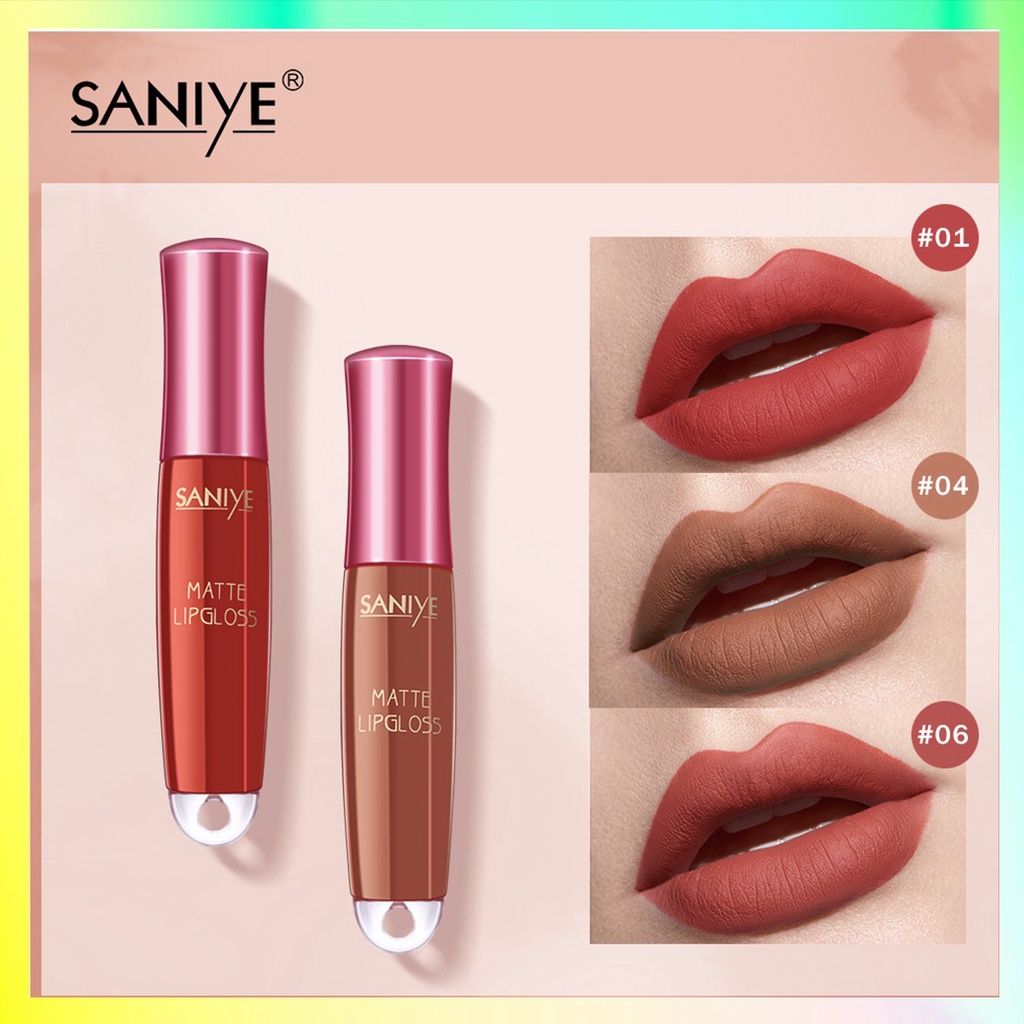 SANIYE Soft Matte Lip Gloss Lipstick Velvet Waterproof And Durable SA020