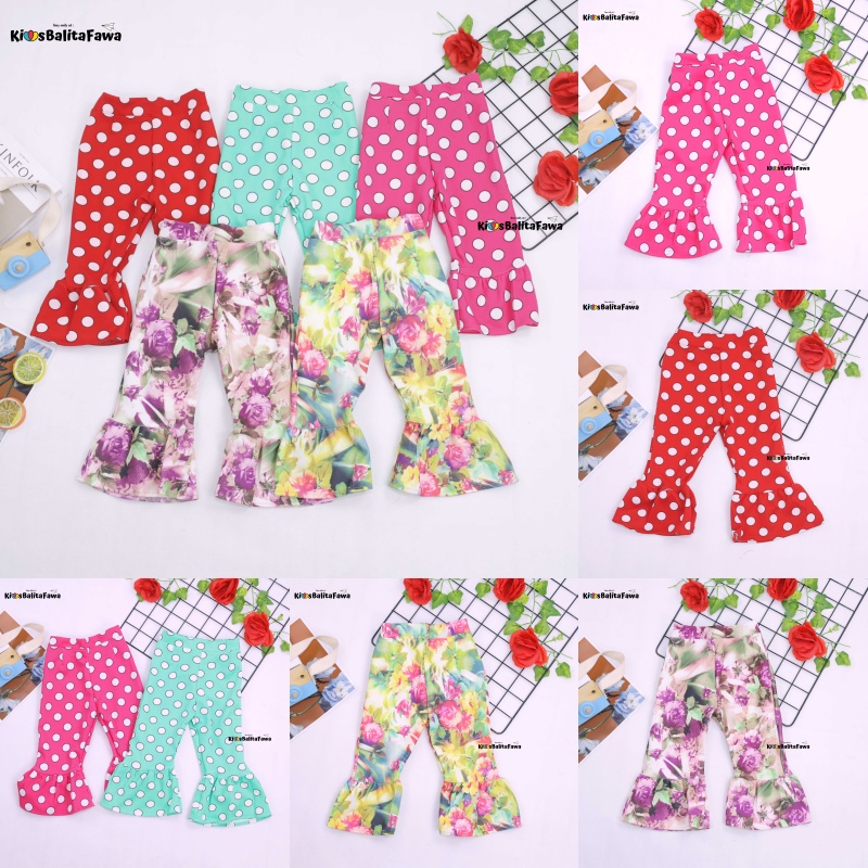 Trumpet Pants 1-2 Tahun / Celana Cutbray Adem Anak Perempuan Legging Cewek Modis Girl Lucu Panjang