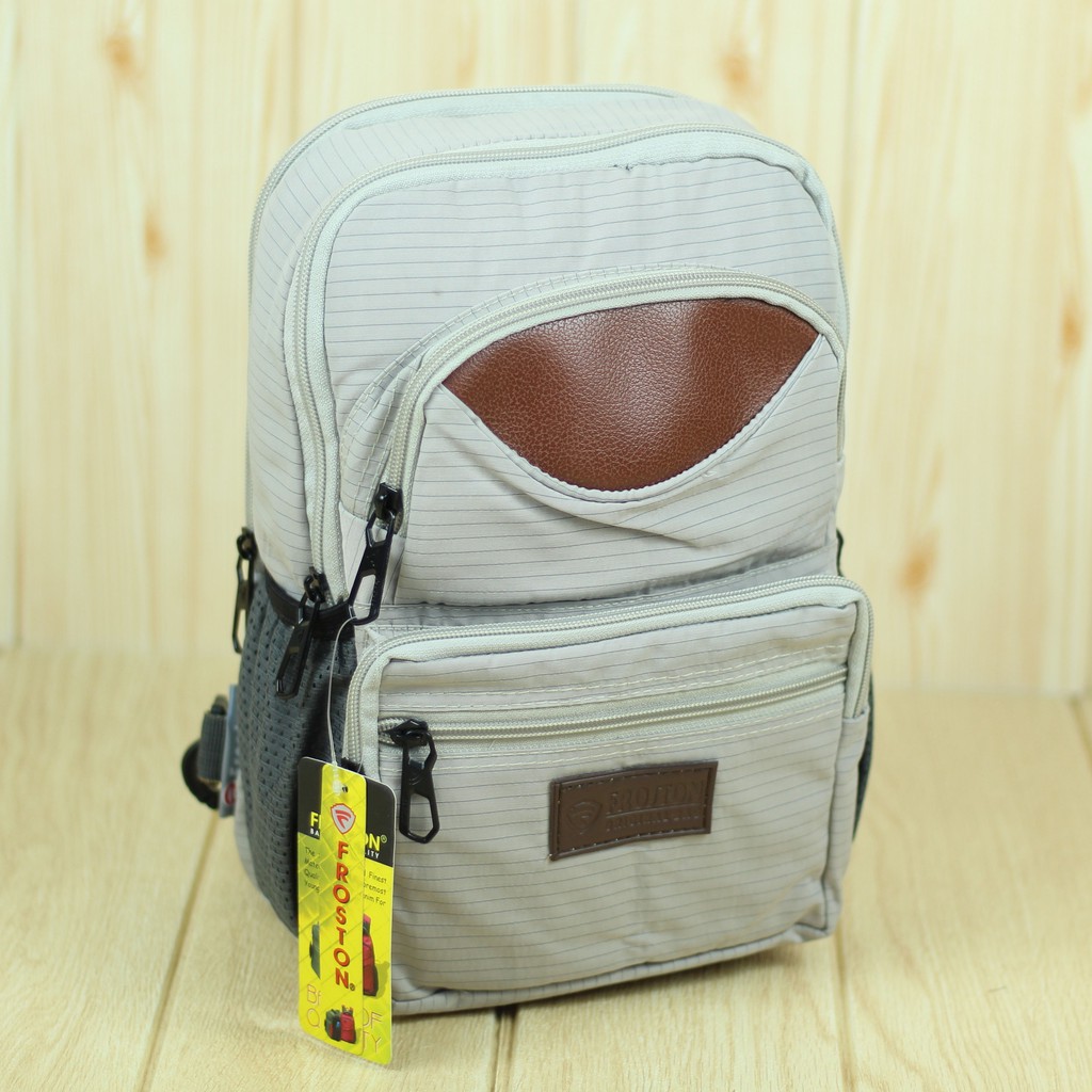 Back Pack Wanita Original Froston 2in1 Kulit Atas Putih Ransel Cewek