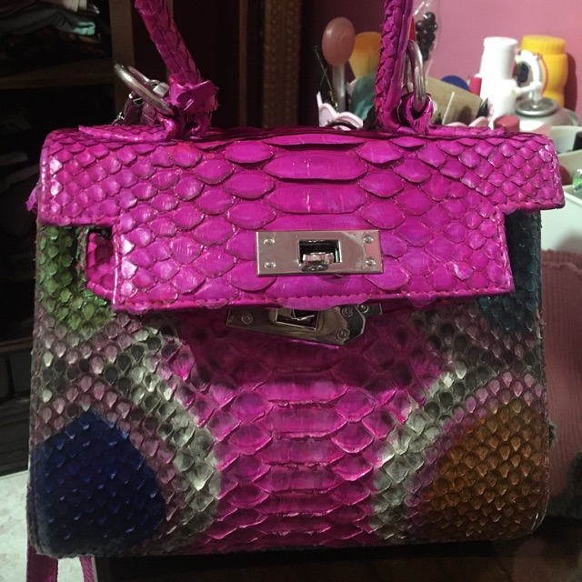 Preloved tas kulit ular murah size 20