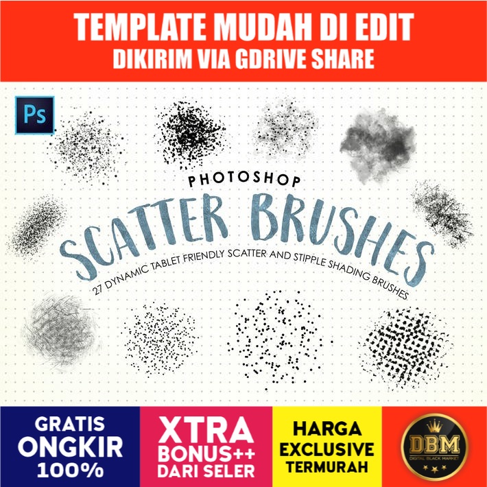 - Photoshop Scatter Stipple Brushes