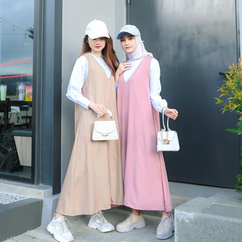 Overall basic polos matt fashion remaja muslim