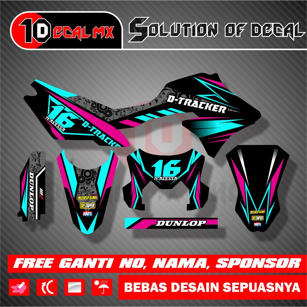 Decal Stiker D-Tracker 150 Full Body Decal Stiker D-Tracker,Klx Bf,CRF 150L,WR 155