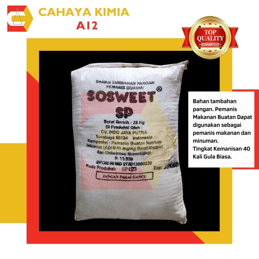 

Pemanis SOSWEET SP 25 kg - Natrium Siklamat - Natrium Sakarin