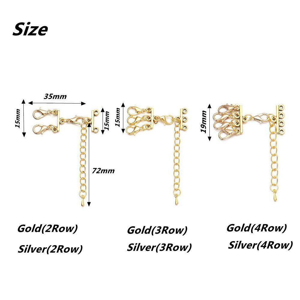 Top Multi Strand Clasps Desain Baru Warna Emas Warna Silver Aksesoris Perhiasan DIY Berlapis Kalung Gelang Konektor