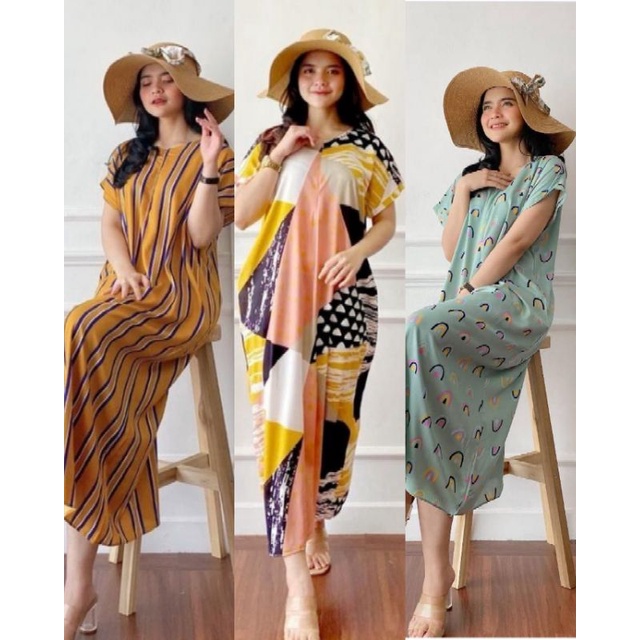 COD DASTER GAMIS LONG DASTER RAYON VISCOSE LENGAN PANJANG JUMBO LD 120-LONG ( MOTIF ACAK )